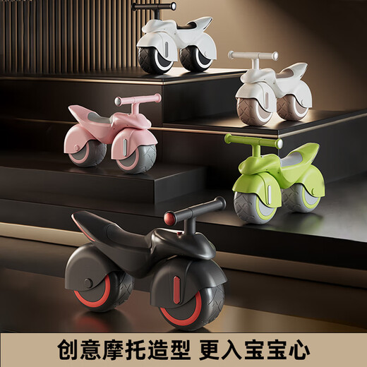 Babbit Balance para niños Vehículo corredizo Carretador de automóviles corredizos 1-2-3-4 sin pedales para motocicletas de scooter de bebé durante un año, bolso blandro insignia mejorado Phantom Black + Sit Bench