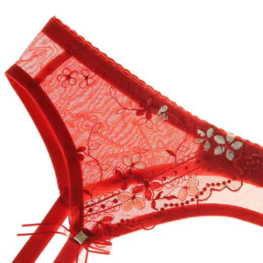 Hermosa casa de chicas Garters Europeas y Americanas Sexy Lace Transparent Garters 44000W Red S