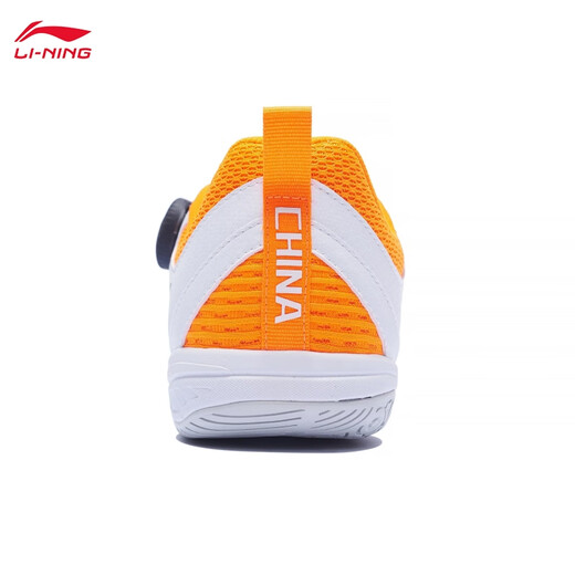 Li Ning table tennis shoes for men and women, Wang Chuqin same style, knob technology, national team table tennis professional training and competition shoes, standard white/fluorescent orange 001 43.5