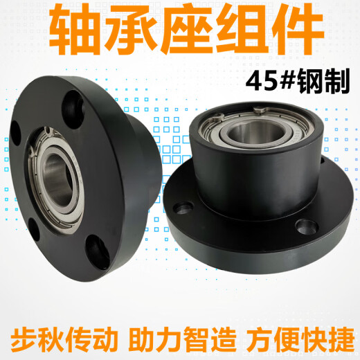 轴承座组件钢制固定支座圆法兰双轴承座BFP01 BGRBB690 透明 50/BFB6210-80钢