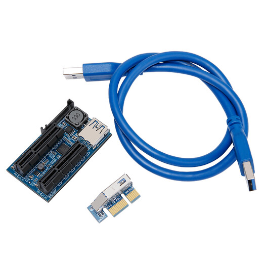 MOGE Capricorn PCIE one-to-two slot PCI-E3.0x4 expansion adapter board extension cable can power MC2222