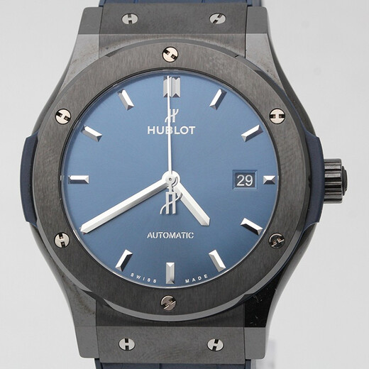 
[Second-hand 99 new] Hublot Classic Fusion Series Ceramic Automatic Mechanical Men's Watch 511.CM.7170.LR Second-hand Watch Luxury 511.CM.7170.LR Blue Face Belt