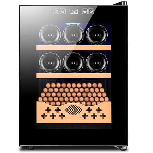 Kelong Kelong 52C cigar cabinet temperature control and moisturizing, energy saving, silent cedar wood electronic cabinet, small refrigerated household red wine cabinet 33C cigar and red wine style, temperature control and moisturizing