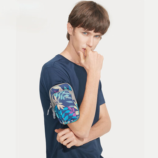 Vinoa Running Cell Phone Arm Bag Sports Arm Cover Wrist Bag Cell Phone Bag Equipment Arm Bag Strap Unisex LL7 Leaf Black