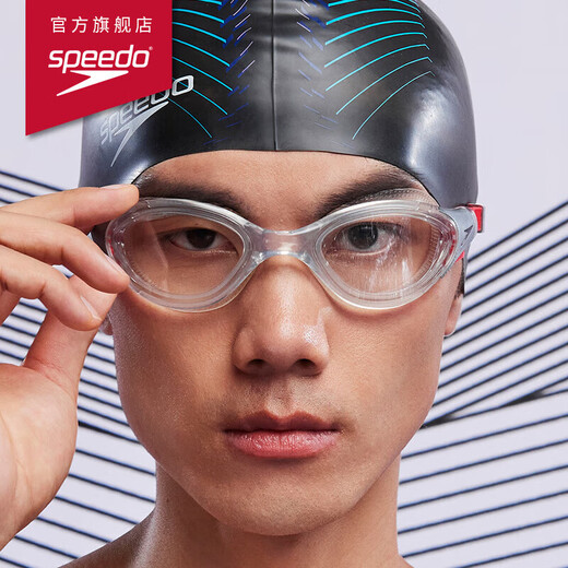 Speedo Cloud 2.0 Biofuse Flexible and Comfortable Adult Men's and Women's Swimming Training Goggles Transparent/Red