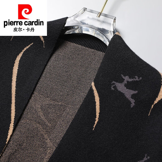 皮尔卡丹（pierre cardin）针织开衫外套男士春秋季2025新款外穿毛衣潮流休闲薄款秋装上衣服 WE9929绿色 3XL (约140-160斤可穿)