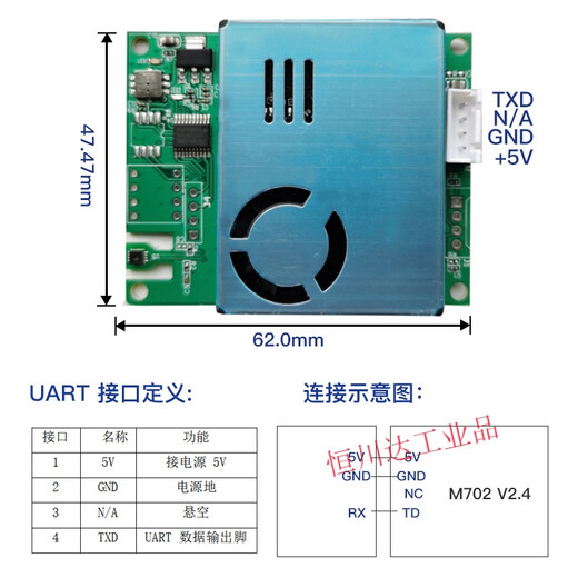 Detector ambiental Massor de aire multi-siete en uno PM2.5pm10 Temperatura y humedad C02TVOC M701A Modelo con 485 comunicación
