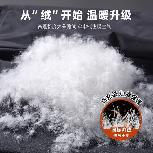 Yaya (YAYA) down pants men's straight thick style warm outer wear autumn and winter young and middle-aged down trousers 9915 black 185