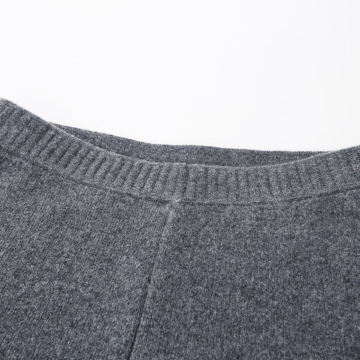 Komenboka 2024 Autumn and Winter Solid Color Tight Cashmere Pants Women's Elastic Waist Warm Knitted Leggings, Space Gray 165/L