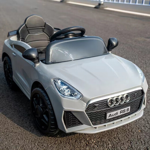 Yuenni Audi Children's Elektroauto mit vier Rädern mit Fernbedienung Babyauto für Männer und Frauen Kinderspielzeugautos können für Menschen angeklagt werden. Prinzessin Pink Single Drive + Fernbedienung + Bluetooth Early Education