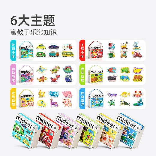 Mideer -Spielzeug großer Puzzle Baby und Mädchen Geschenkkünstler Papier Puzzle - geschäftiger Auto Home Dekoration