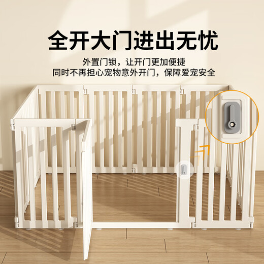 Dog fence indoor dog cage small dog pet cat and dog fence resin dog cage guardrail fence free splicing thickened door blue and white combination (height 67cm) length 136*width 70cm