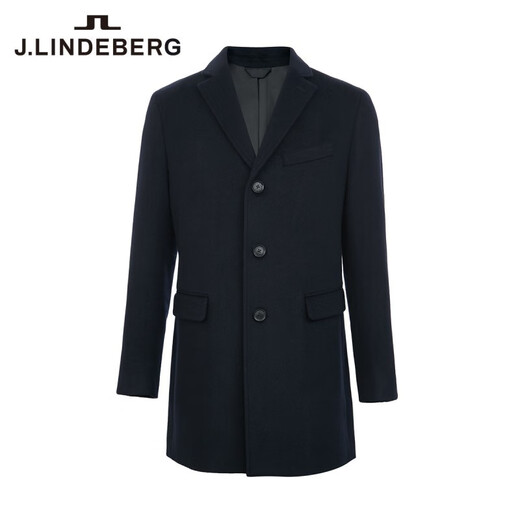J. Linindebergs neue Frühlings- und Sommer -Wolle trendy Casual Anzug Halsband Wollmantel Jacke Paf dunkel schwarz und blau XS