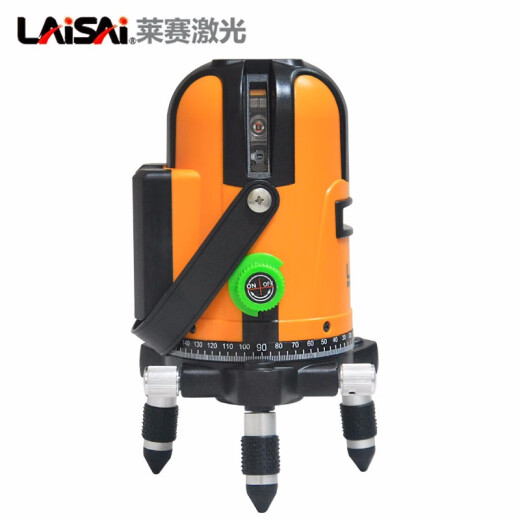 莱赛激光水平仪5线蓝绿光红外线高亮室外打点抹灰686LSG649SPD增强点 【5线双电+脚架】强绿光金属底座