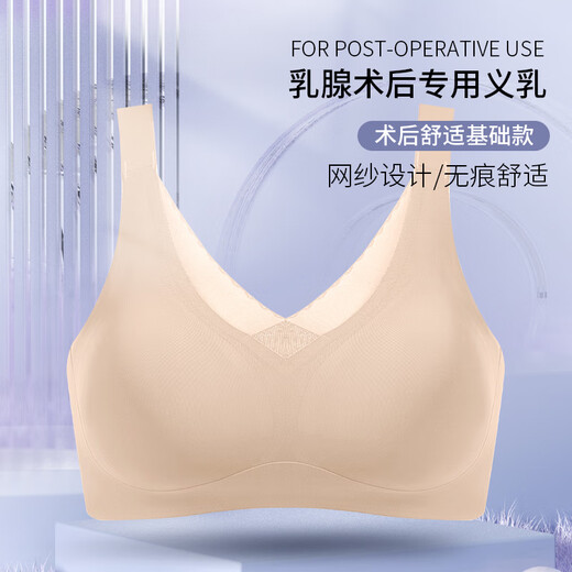 蒂亿曼（DIYIMA）义乳文胸 术后胸部专用假胸乳房内衣胸垫女假乳胸罩[清仓] 肤色 M (34)
