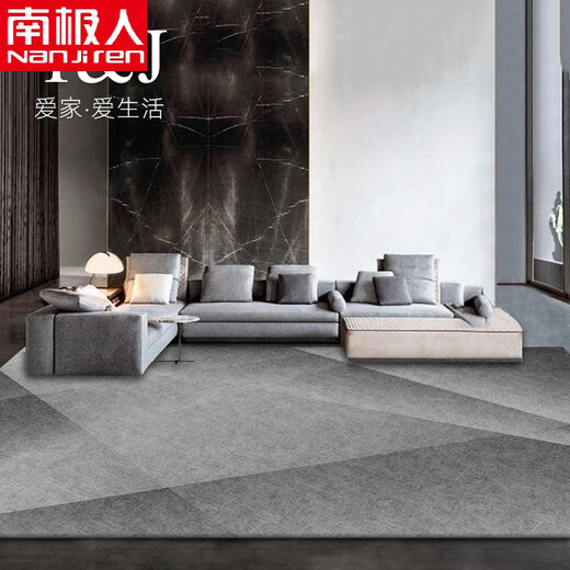 Clcey Wohnzimmer Teppich Leichtes Luxusfalle Couchtisch Teppich Schlafzimmer rein graue Anti-Rutsch-Anti-Dirty-verdickte Nicht-Take-Nacht-Decke jetzt modern 3291 80 cm*160 cm (kurzes Wischtuch verdickt)