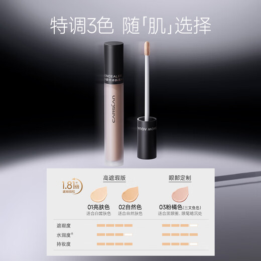 Carslan Black Magnetic Concealer Pen Concealer Stick Spots Freckles and Acne marks Don't Dry 02 High Concealer Version 4.2g For Girls