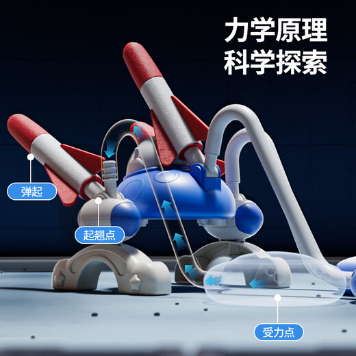 奥智嘉儿童火箭发射玩具户外飞天脚踩弹射冲天火箭炮3-6岁亲子互动运动