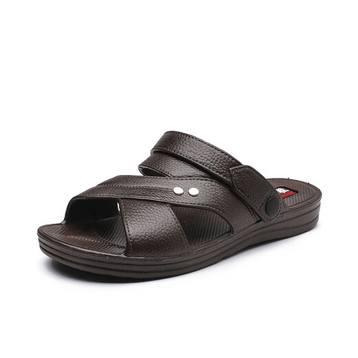 Yunyouli Vietnamesische Gummi-Sandalen Großgröße großer Sommer Dual-Purple-Plastik im Freien im Freien ohne Rutsch-Strand Freizeitschuhe Trendy Sandalen 688+6 braun 40 kleine Größe