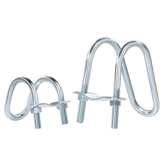 Tianzhuo Hardware Galvanized Cross Pipe Fastener Steel Pipe Connector Hoop U-bolt Scaffolding Fixing Clamp Double U-shaped Screw Cross 4 points/4 points 20-20