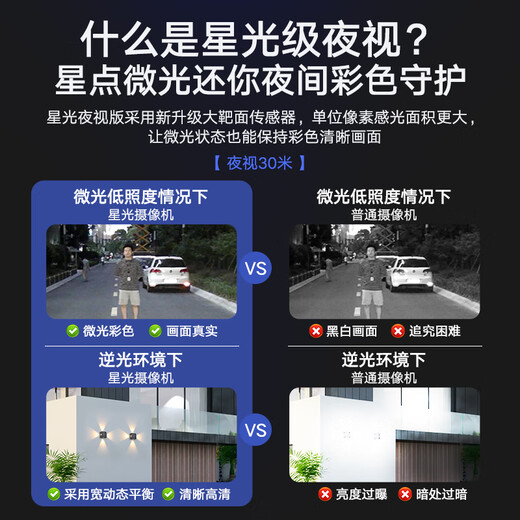 HIKVISION海康威视监控器摄像头400万星光夜视室内室外poe智能高清录音手机远程防水 2CD3346WDV3-I 4mm