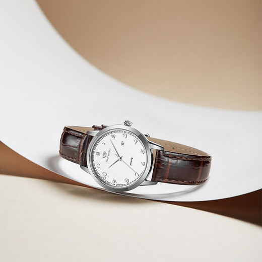 TIAN WANG watch women's small dial fashionable quartz watch simple temperament watch birthday gift for girlfriend [29mm dial] simple brown belt 3886 upgraded model