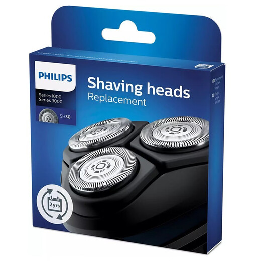 飞利浦（PHILIPS） 电动剃须刀刀头配件 刮胡刀刀片刀网 SH30/51|3片装|适合S1/2/3/4系列