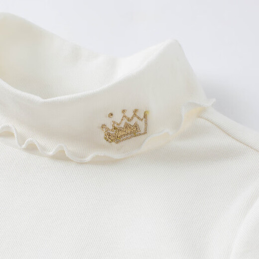David Bella medium and large children's winter long-sleeved half turtleneck T-shirt girls' fashionable casual bottoming shirt girls