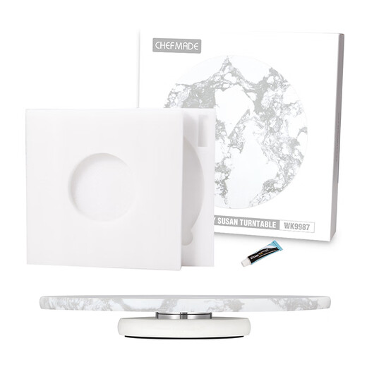 Learn to cook, learn to cook cake turntable, decorating table, turntable baking tools, birthday decorating table, non-slip marble slate decoration