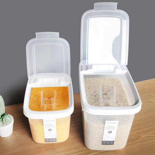 Camellia rice bucket rice storage box flour bucket rice cylinder storage box rice box 10 Jin [Jin equals 0.5 kg] packed * 2 pieces 20 Jin [ Jin equal to 0.5 kg] packed 012002*2