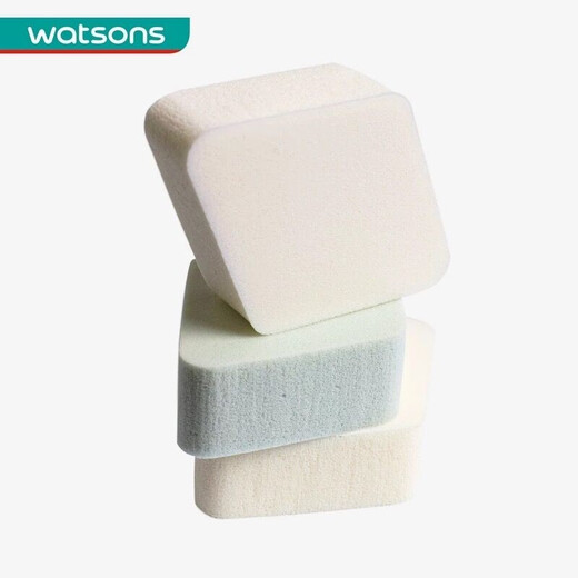 Watsons Beauty Tools Series New and Old Packaging Randomly Sent QVS Diamond Powder Puff 4 Pack 10-1072CN 1 Piece