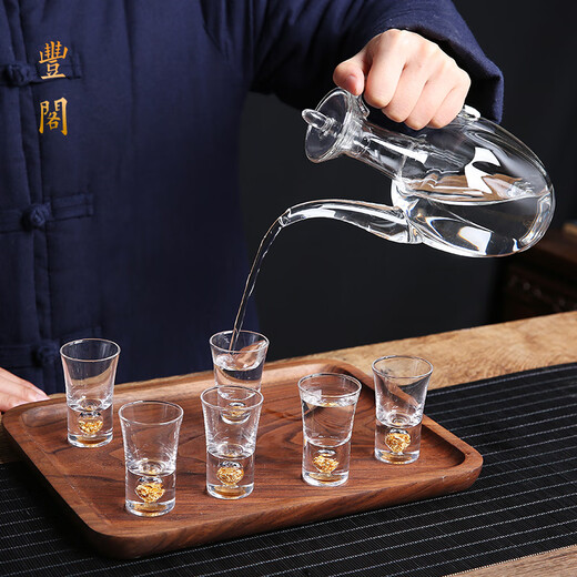 Fengge glass red wine and white wine pot wine divider imitation song melon edge pot Internet celebrity imperial concubine pot glass pot high temperature resistant teapot creative wine pot antique kettle imitation song glass pot