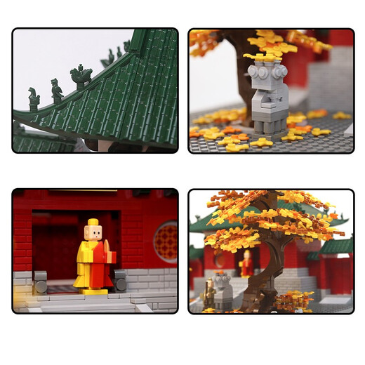 万格积木 河南少林寺建筑模型小颗粒拼插积木成人高难度拼装玩具摆件 6227少林寺(1526pcs)