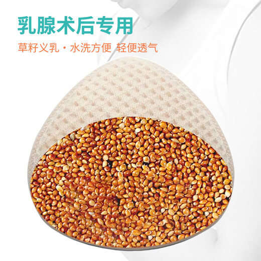 Natural grass seed milk lightweight breathable bra specialized for bra after surgery, fake breasts and breast prosthesis, spiral type [right] No. 3