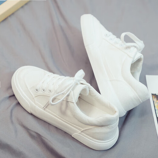 Vistusi Brandschuhe für Männer im Sommer Neue Low-Top Trendy Vielseitige weiße Schuhe Casual Trendy Schuhe Herrenschuhe Sportschuhe 9708 White 40