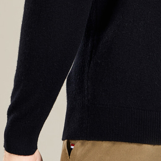 Antonio 100% sheep wool men's autumn and winter turtleneck pure wool bottoming sweater knitted sweater thick black versatile