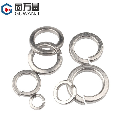Guwanji spring washer 304 stainless steel open spring washer flat washer Washer elastic gasket national standard accessories M6 304 material-100 pieces