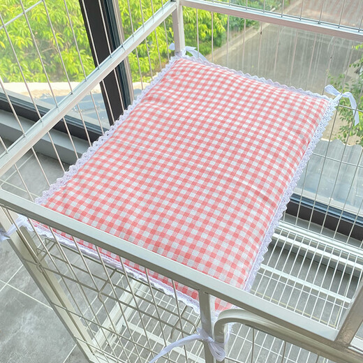 Hanhan Pet Summer Pet Cool Pad Cat Cage Platform Pad Cat Pad Sleeping Pad Cooling Four Seasons Universal Cat Pad Sleeping Pink Grid (Cool Pad Style) XS-Super Small (40*22)