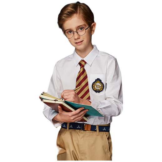 Eton Gide School Uniform Children's White Shirt College Solid Color Spring and Autumn College Long Sleeve Men's Shirt 10C150 White 160cm