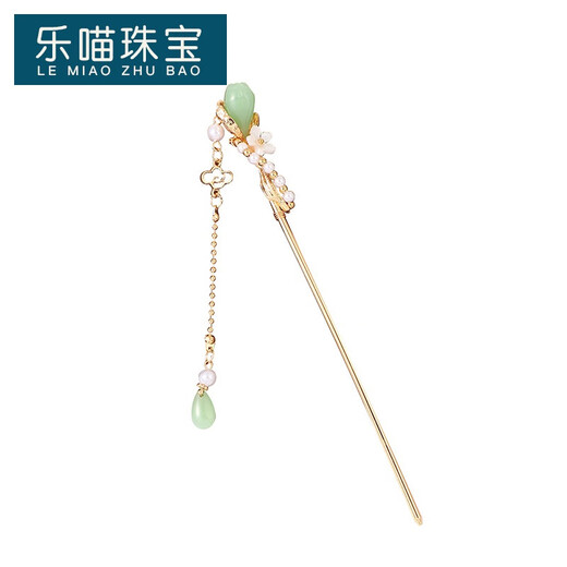 LEMIAO ancient style hairpin, pearl hairpin, daily versatile Hanfu, simple magic stick hairpin, Chinese style headdress, hair accessories for women, Ji Qing Muyun-short tassel A01-201