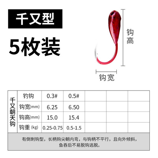 YNKOO Qianyou Sky Hook imported in bulk with barbed bionic fishhook traditional fishing hook crucian carp wild fishing grass hole platform fishing Qianyou Sky Hook Qianyou-5 pieces No. 0.5