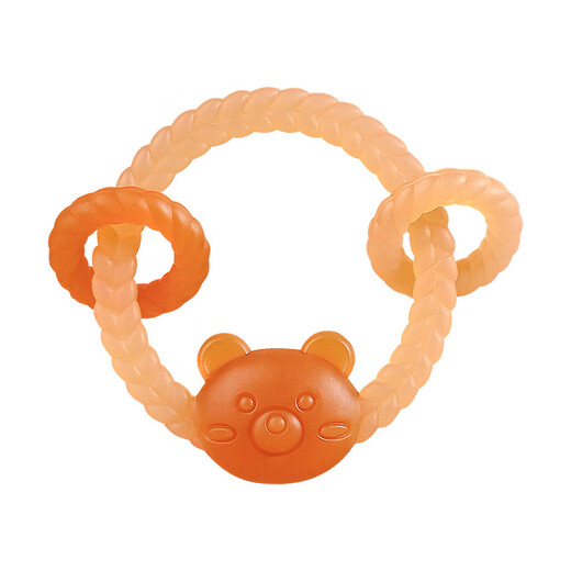 Huangsi baby teether, molar and bite stick, baby chewing gum, soothing teether, silicone toy hand ball, nano silver, nano silver - rainbow model, massage teether