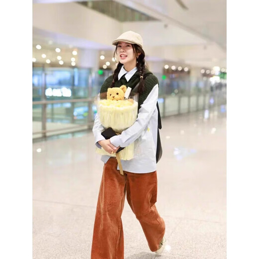 Sumubai (Somubay) Zhao Zhaoyi même chapeau de front rétro pour les femmes au printemps et en été minces décontractées et polyvalentes, un petit chapeau de journal BERET BEIGE M (56-58 cm)