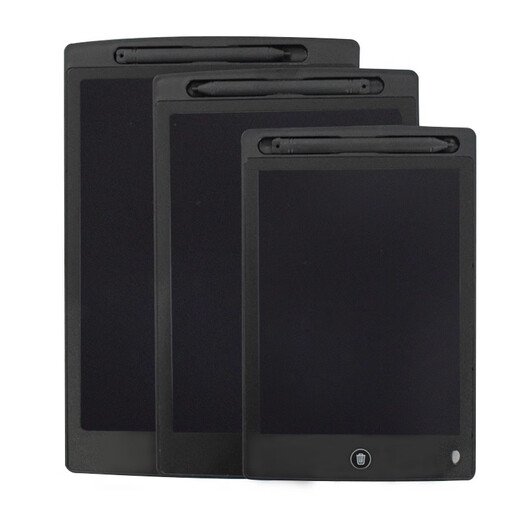 Planche à dessin pour enfants, tableau d'écriture LCD, tableau noir effaçable, graffiti électronique, planche à dessin, bloc d'écriture, élimination, écran monochrome à bord droit de 8,5 pouces, noir