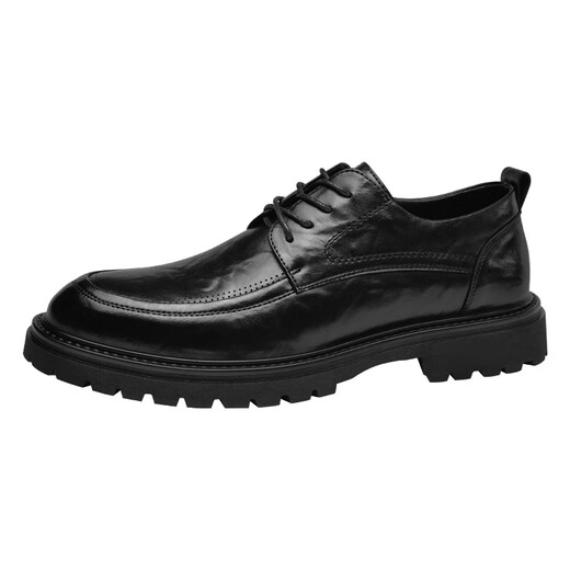 
Belle-Ta series brand cut-off clearance genuine leather shoes for men new summer business formal wear casual men British style commuting black 7710 four-season model 41 standard leather shoes