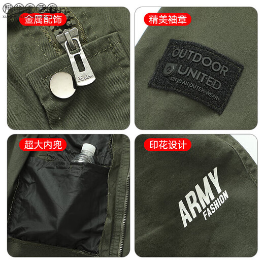 工作服男装纯棉弹力加厚耐磨春秋季迷彩服电焊防烫工地劳保服套装作训服 681春秋纯棉【弹力军绿色】 休闲裤口系腰带款 165/M【90-110斤】
