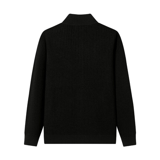 Navigare Italian small sailing antibacterial knitted cardigan men's solid color sweater jacket 1344094501 black XL/52