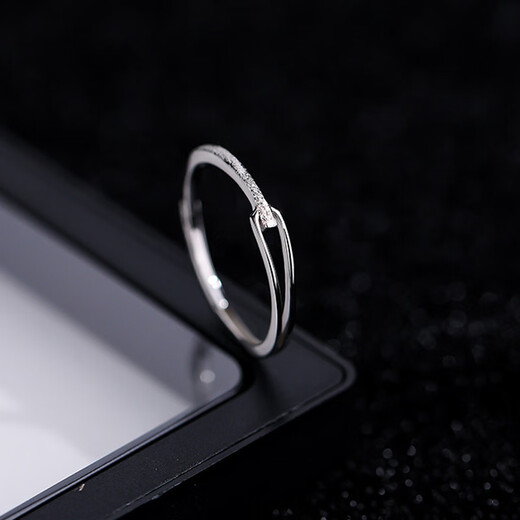 Su Shiliu 925 Silver Rupert's Tears Ring Women's Index Finger Niche Design Single Open Ring Birthday Gift for Girlfriend Rupert's Tears Ring (Female)