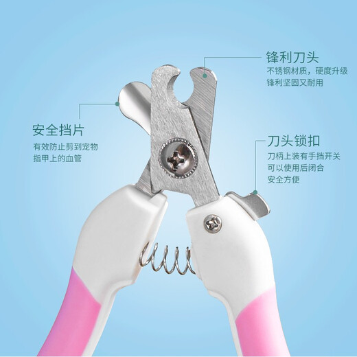Qi Oh Cat Nail Clippers Dog Nail Clipper Pet Nail Clipper Rabbit Dog Cat Claw Trimmer Artifact Cat Supplies Blue Large + File Suitable for 8Jin Jin is equal to 0.5kg or more