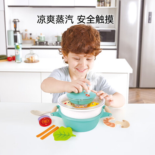Hape过家家玩具 男孩女孩切切乐玩具小孩儿童礼物厨房做饭早教 E3202 小厨师蒸汽锅